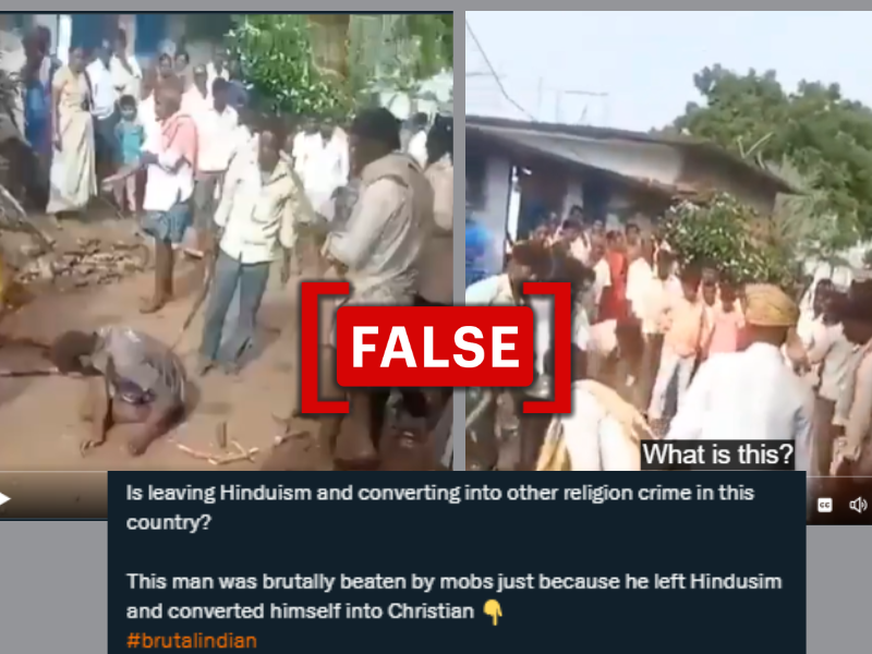 No, video doesn't show assault on Indian man for 'converting to Christianity'